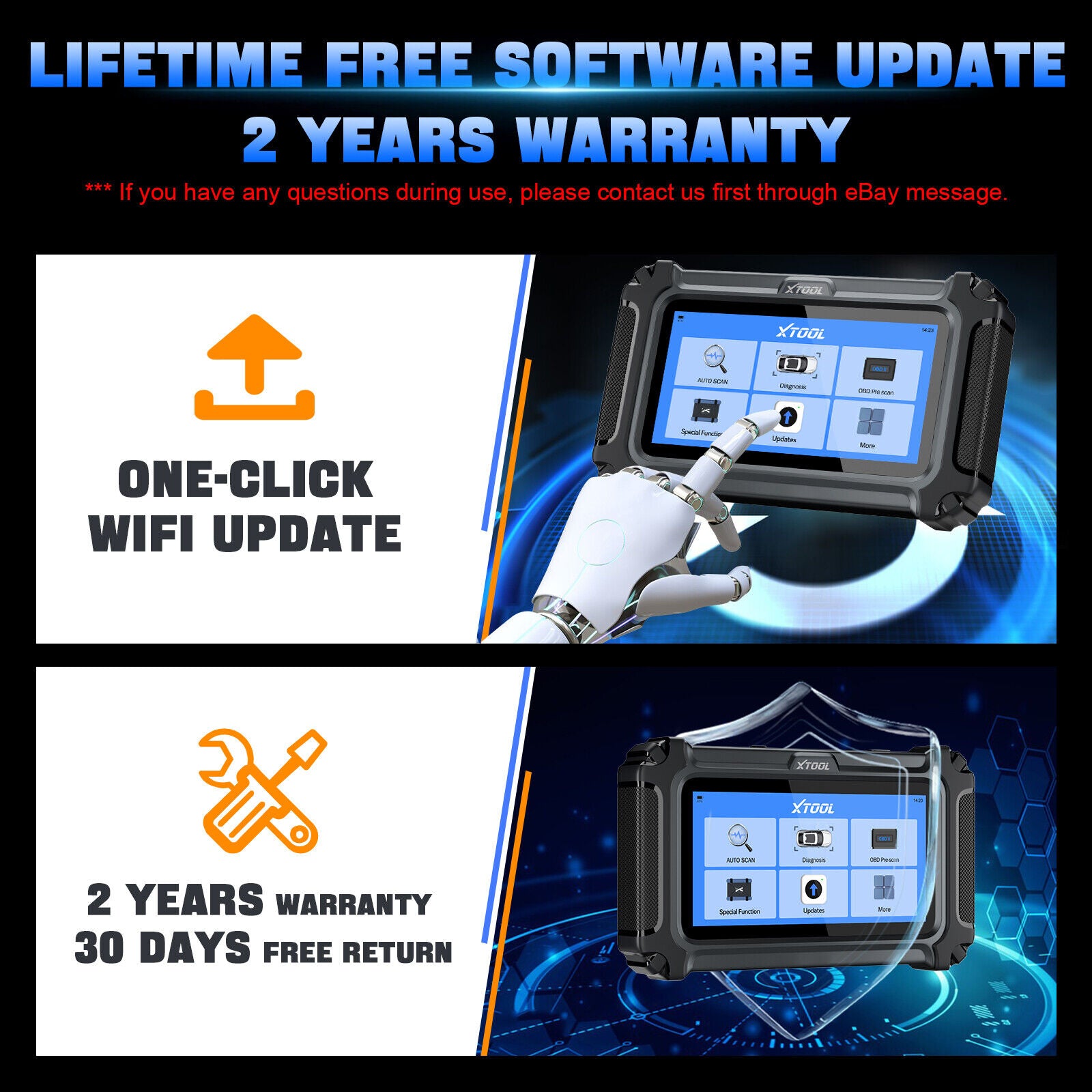 2025 D5 OBD2 Scanner ABS SRS Engine Diagnostic Tool