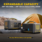 1000W 1408Wh Solar Generator 10A Black Portable Power Station