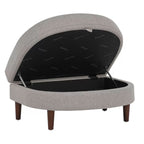 Accent Chair with Storage Ottoman