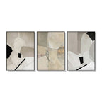 Wall Art 70cmx100cm Modern Abstract 3 Sets Black Frame Canvas