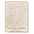 Wall Art 90cmx135cm William Morris Neutral Wood Frame Canvas