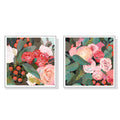 Wall Art 80cmx80cm Eucalyptus Bouquet 2 Sets White Frame Canvas