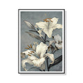 Wall Art 90cmx135cm Floral Lily II Black Frame Canvas
