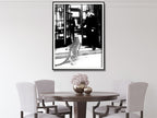 Wall Art 100cmx150cm Luxury Brand Leopard Jewelry Shop Poster, Black Frame Canvas