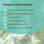 100g Boric Acid Powder 99.9% Pure - Soluble Orthoboric Acid H3BO3