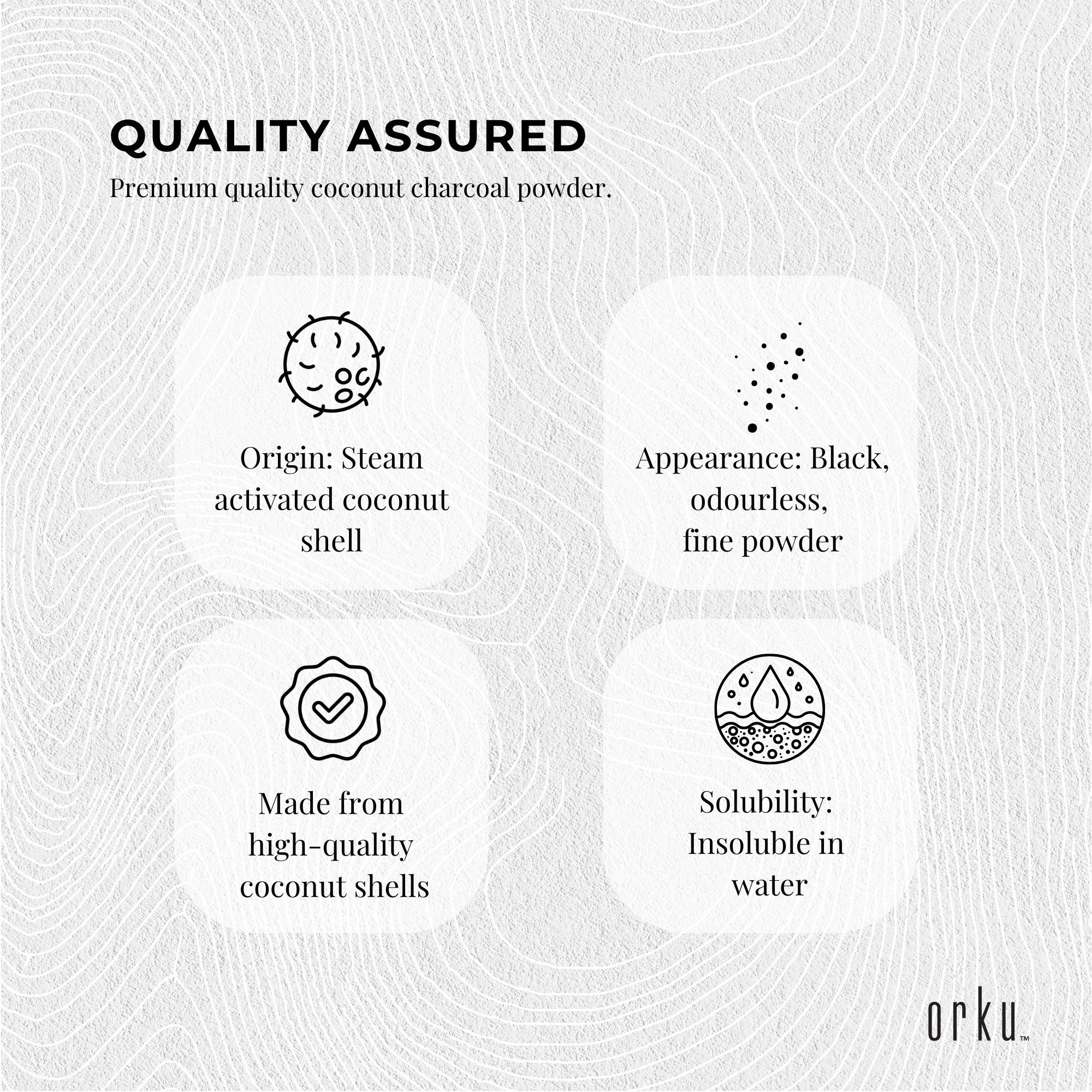 Orku 2Kg Activated Carbon Powder Coconut Charcoal - Water Filtration