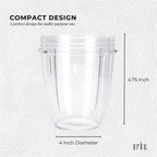 For Nutribullet Small Short Little 18 Oz Cup - For 600W + 900W Model Replacement