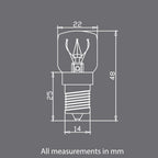 Bulk 10x E14 15W 240V Light Bulbs - Clear Globe For Himalayan Salt Lamp
