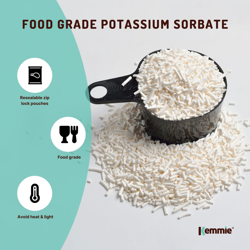 Kemmie 50g Potassium Sorbate Food Grade Granules Preservative E202 Cosmetic Brew