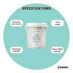 Kemmie 500g Potassium Sorbate Food Grade Granules Tub Preservative E202 Cosmetic