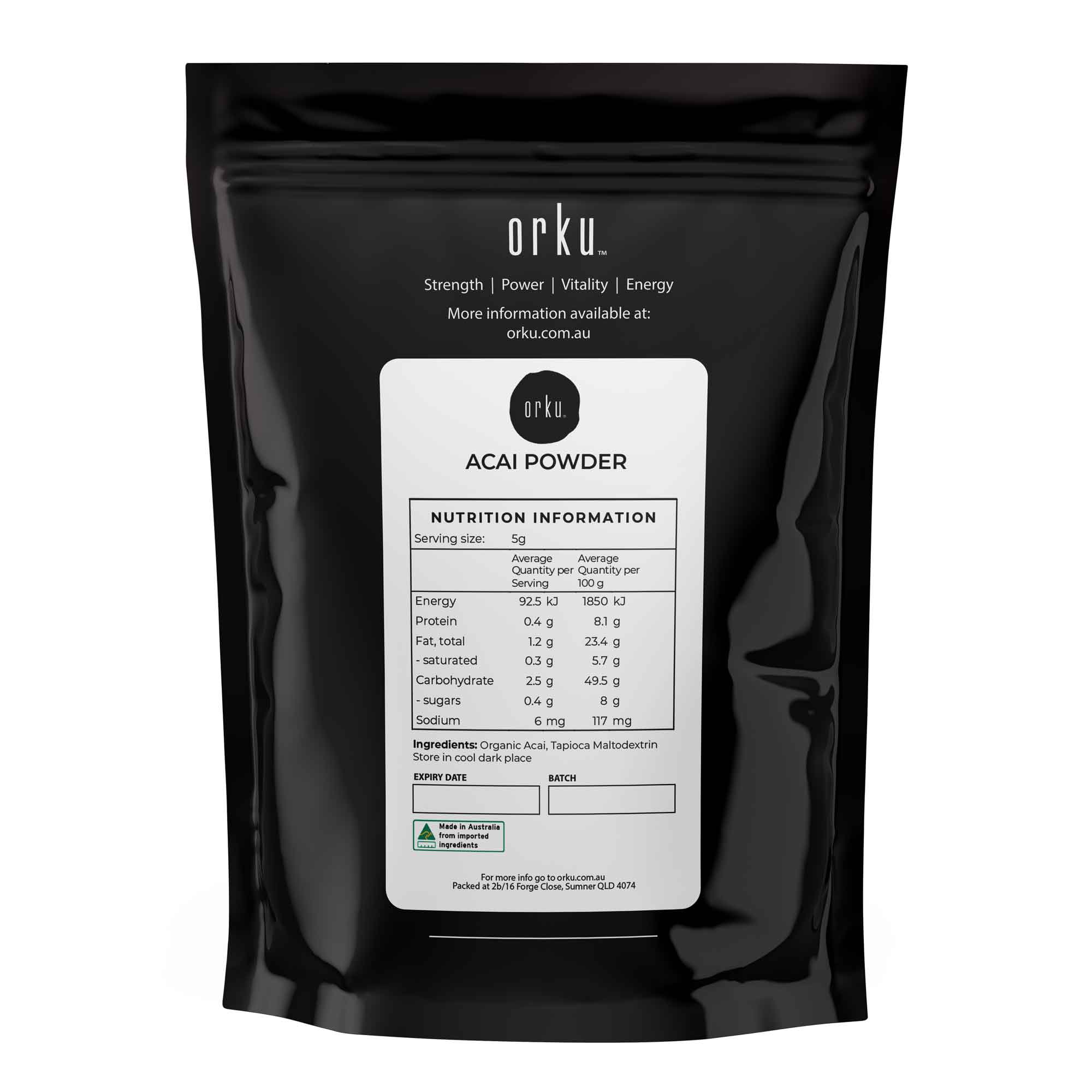1Kg Acai Powder 100% Organic - Superfood Amazon Berries