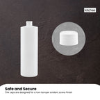 10x 500ml Clear HDPE Round Bottle + 28/410 Caps - Empty Plastic Food Storage