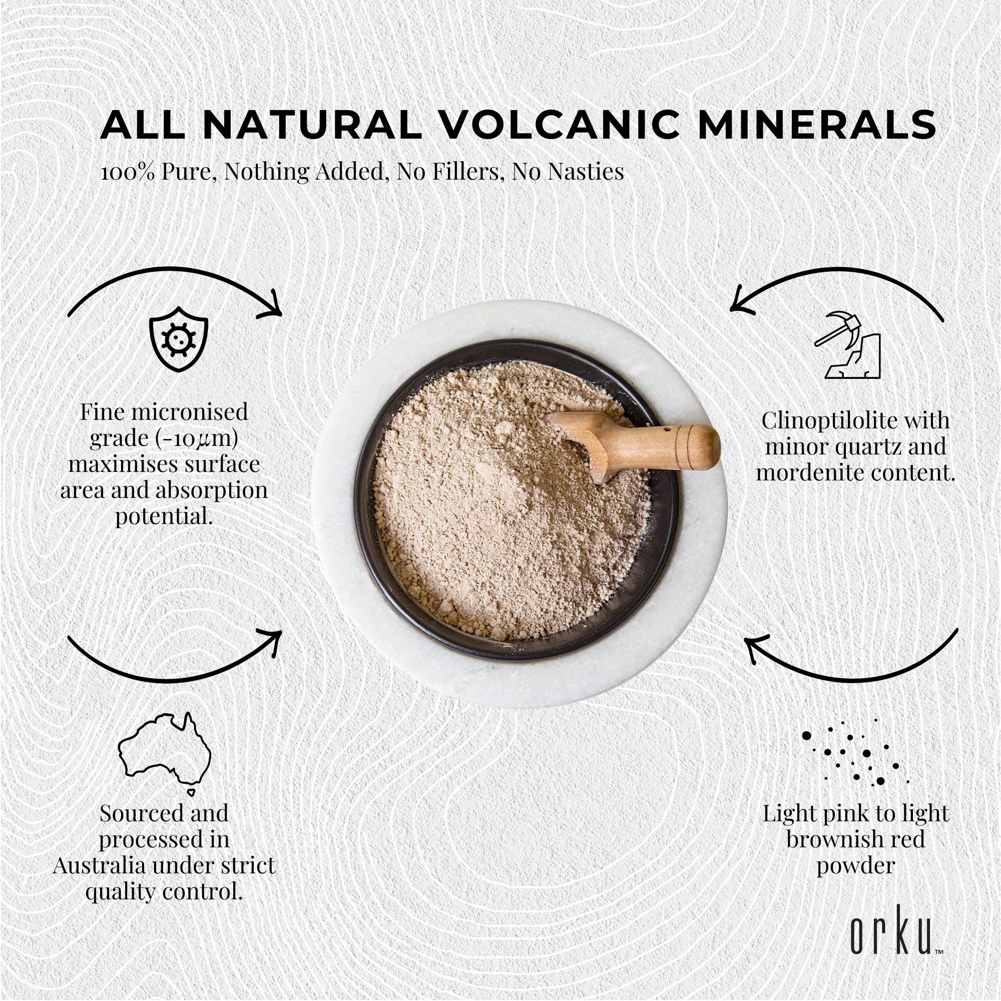 1.3kg Pure Micronised Zeolite Powder Tub Mineral - Micronized Volcamin