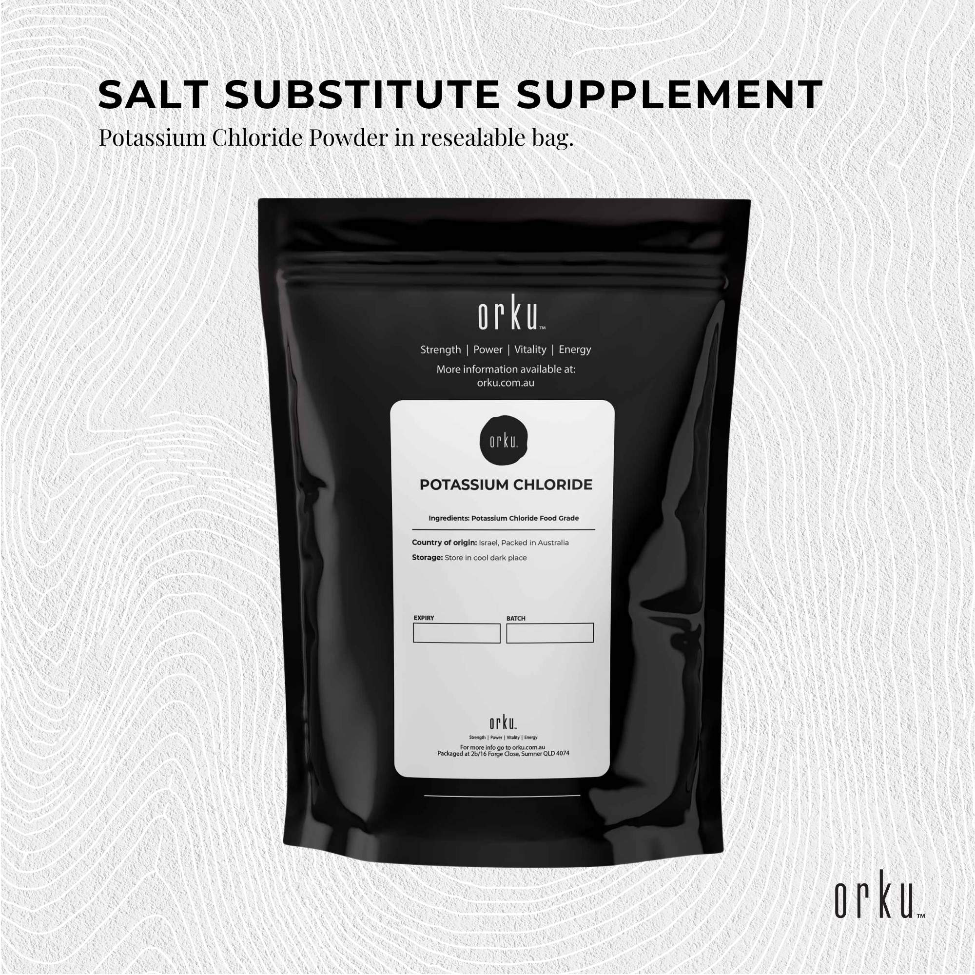 1Kg Potassium Chloride Powder - Pure E508 Food Grade Salt Substitute Replacer