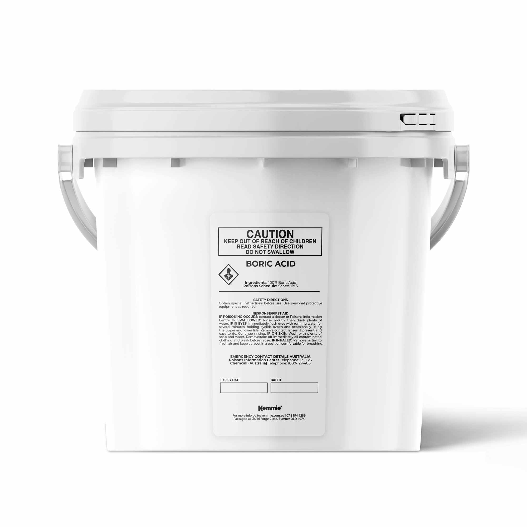 4.9Kg Boric Acid Powder 99.9% Pure Tub - Soluble Orthoboric Acid H3BO3