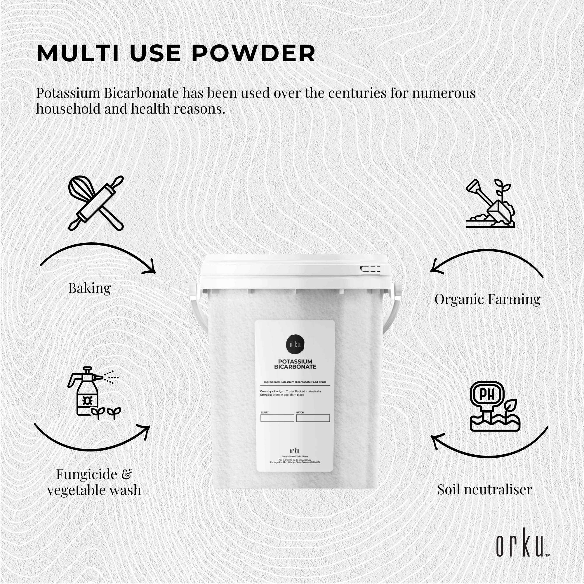 1.3Kg Organic Potassium Bicarbonate Powder Tub Food Grade FCC for Brewing Baking