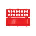 30cm Long Poultry Feeder Feeding Trough Chicken Chick Red Plastic Flip Top Container