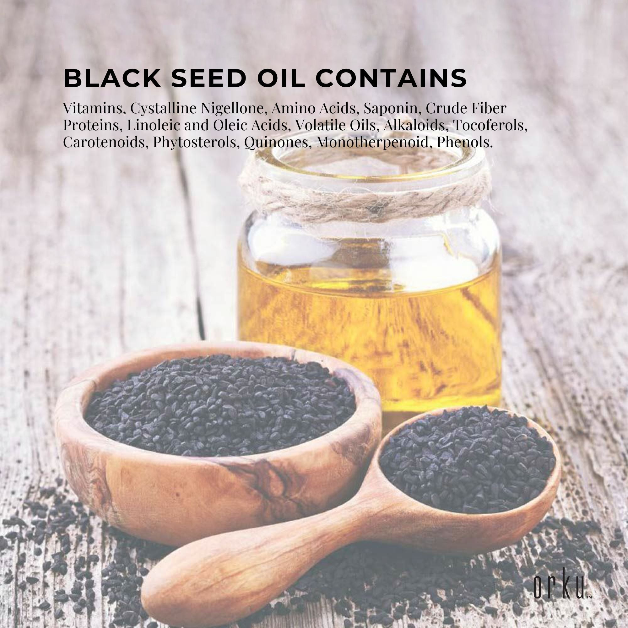 Orku 25ml Pure Black Seed Oil Cold Pressed 100% Ethiopian Nigella Sativa Cumin