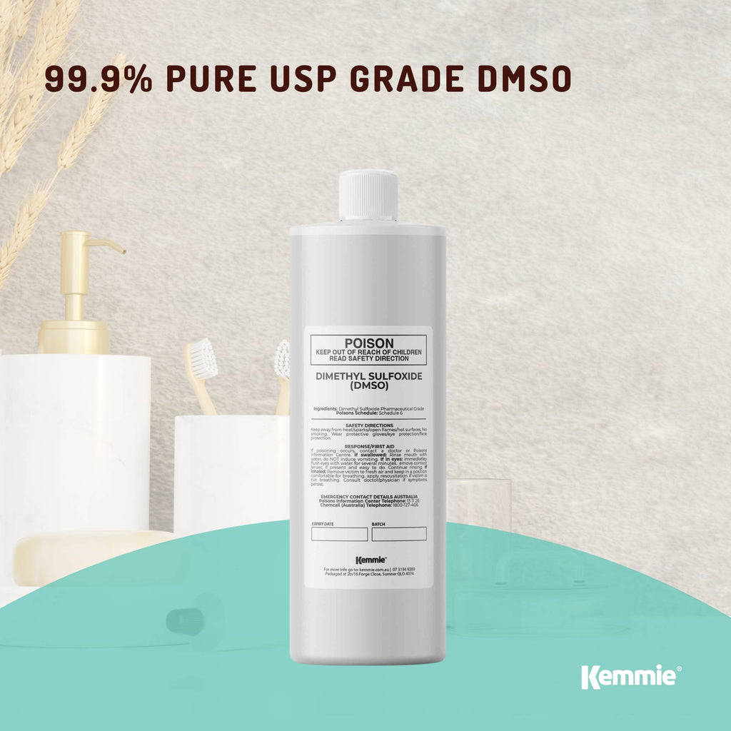 Kemmie 500ml DMSO Liquid 99.9% Pure -  USP Grade Dimethyl Sulfoxide Solvent