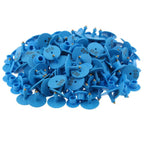 1-100 Cattle Number Ear Tags Set - Round Blue Pig Sheep Goat Livestock Labels