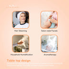 Ellie & Ruby 2-in-1 Facial Hair Steamer Ozone Steam Machine Portable Tabletop