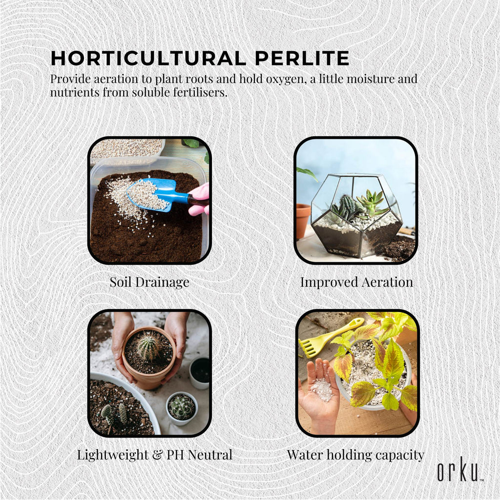 50L Perlite Organic Super Coarse Premium Soil Expanded Medium Plants Hydroponics