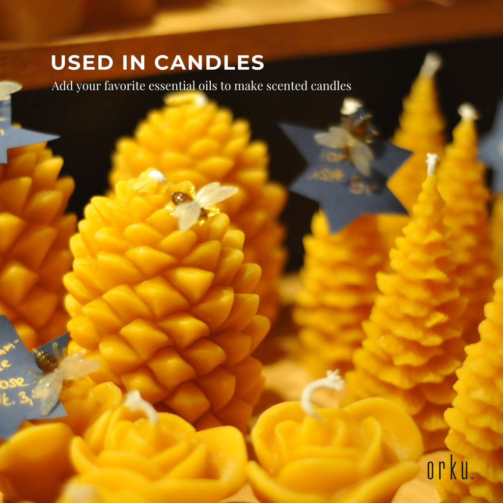 10kg Orku Organic Beeswax Pellets Yellow - Cosmetic Grade Quality Pure Bees Wax