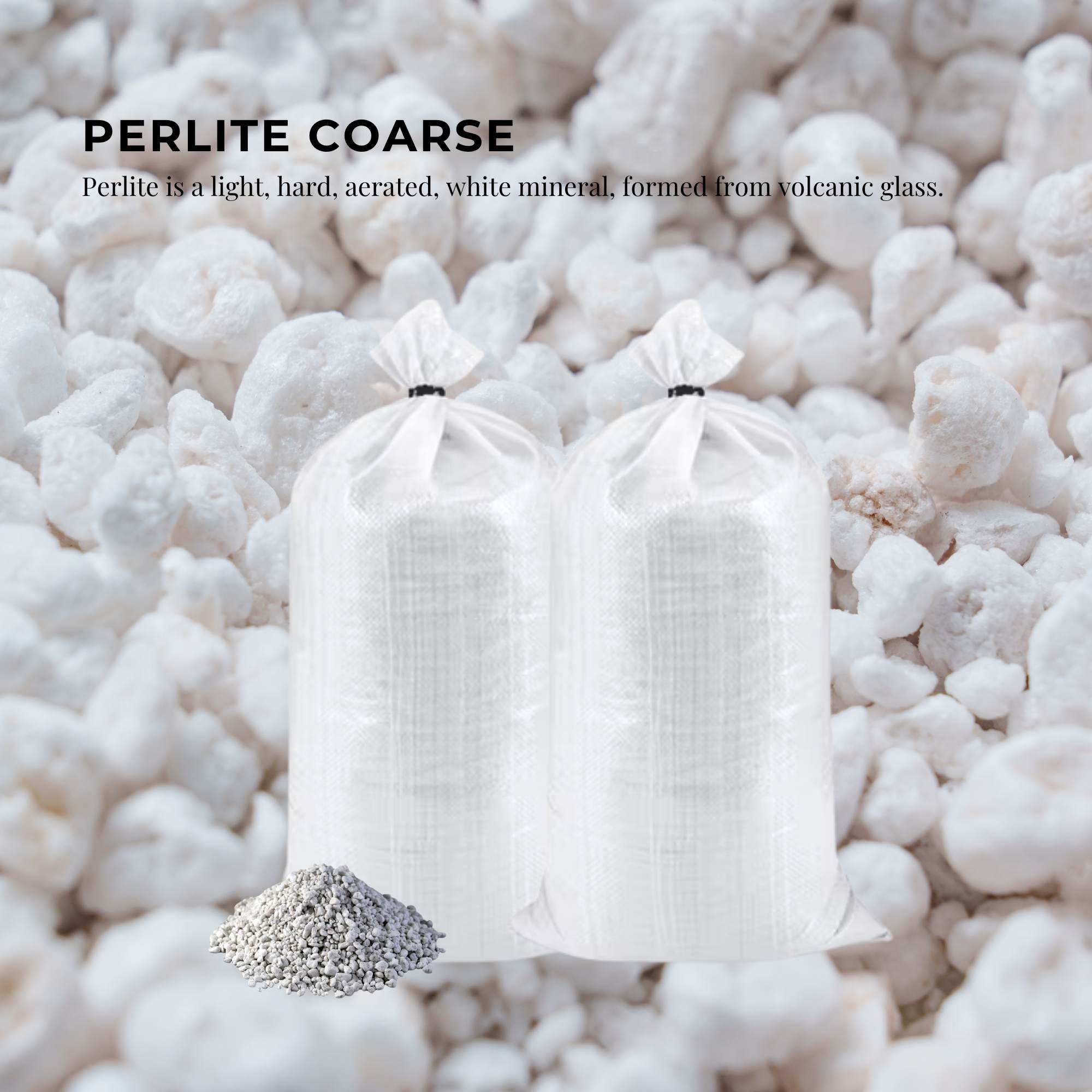 50L Perlite Coarse Premium Soil Expanded Medium Plants Hydroponics