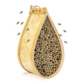 Bamboo Mason Beehive House Pollinator Tear Drop Bee Nest Hive Garden Beekeeping
