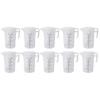 10x 2L Measuring Jug Heavy Duty Clear Plastic Propylene Food Grade BPA 5 Pro-Jug
