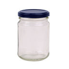 28x 250ml Flint Glass Jars +  Twist Lids - Round Food Storage Small Spices