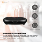 Black Mini Vibration Platform - Magnet Therapy Vibrating Machine Exercise Plate