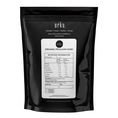 100g Organic Psyllium Husk - Bag Isabgol Ispaghula Natural Fibre Source