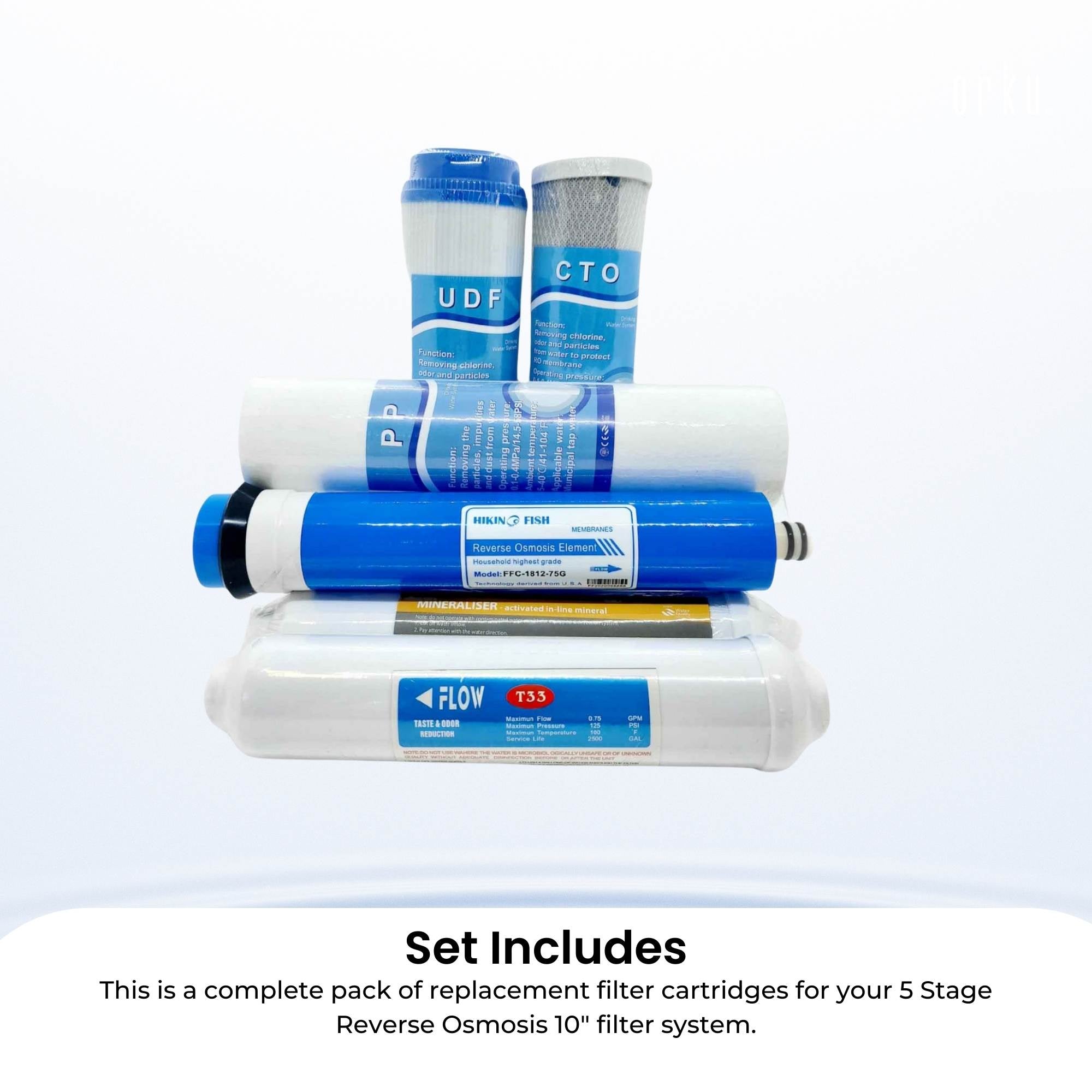 6 Stage RO Water Filter Cartridge Replacement Pack Reverse Osmosis Home System