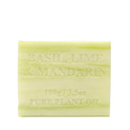 10x 100g Plant Oil Soap Basil Lime Mandarin Scent Pure Natural Vegetable Base Bar