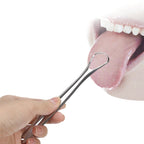 Stainless Steel Tongue Scraper Cleaner Oral Hygiene Reduce Bad Breath Metal Tool