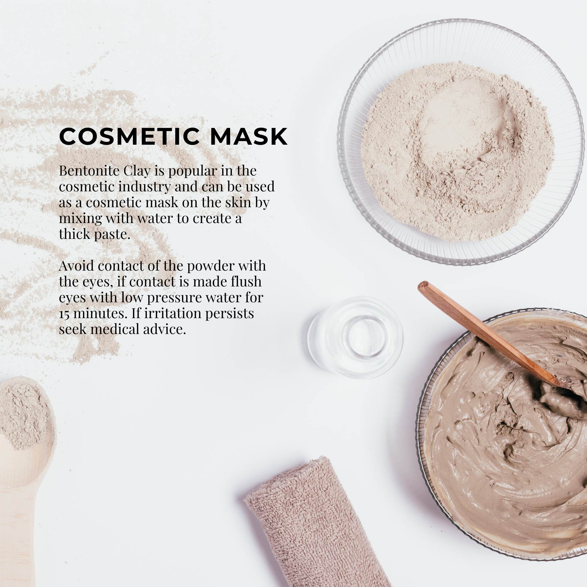 400g Organic Sodium Bentonite Clay Powder - Cosmetic Montmorillonite