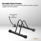 Social Hike Single Bike Rack Stand - Floor or Wall Adjustable Width Bicycle Holder