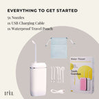 Mini Water Flosser Rechargeable Cordless Cleaner - Travel Oral Irrigator White