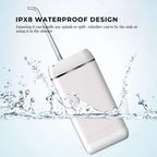 Mini Water Flosser Rechargeable Cordless Cleaner - Travel Oral Irrigator White