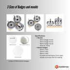 Button Badge Making Set - Maker + Moulds + Badges 25mm 32mm 58mm