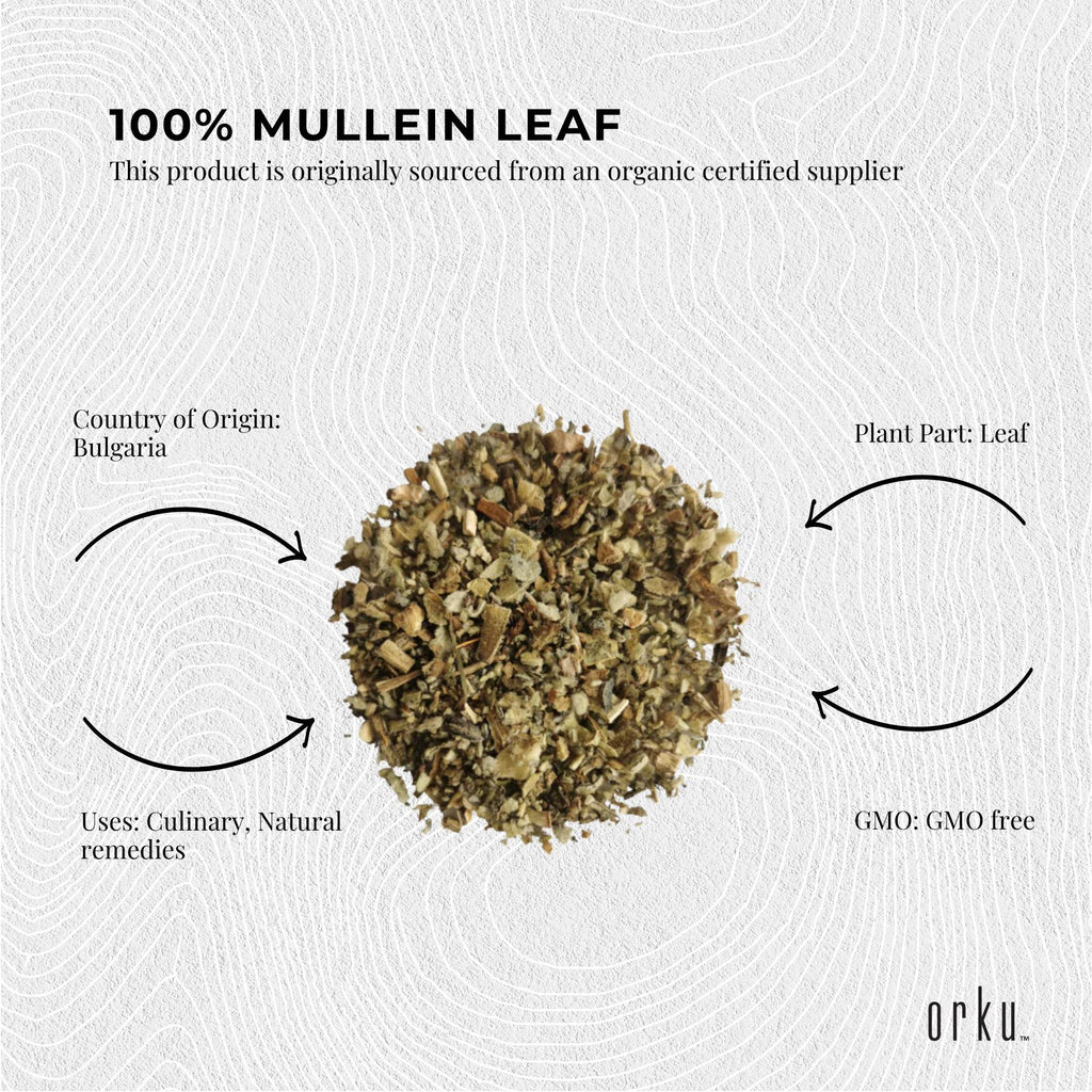 200g Organic Mullein Leaf - Dried Herbal Verbascum Thapsis