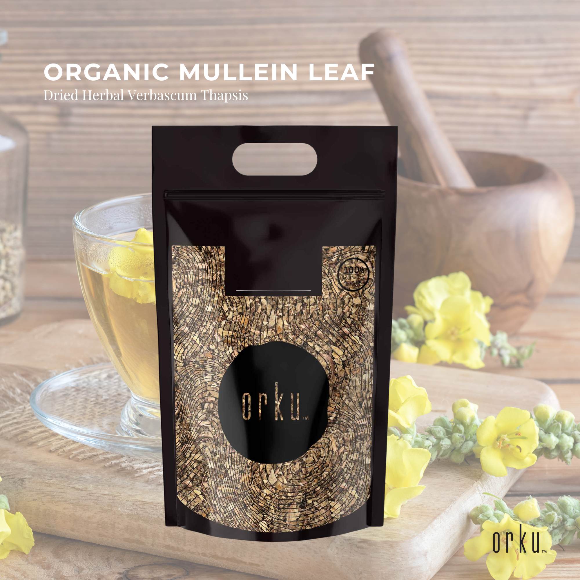 1Kg Organic Mullein Leaf - Dried Herbal Verbascum Thapsis