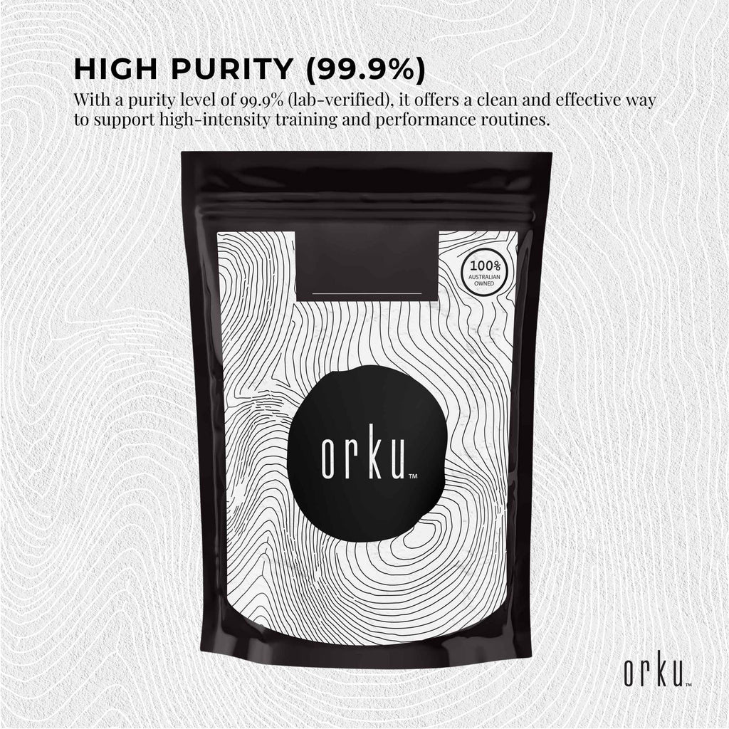 Orku 400g Creatine Monohydrate Powder – 200 Mesh Micronised | 99.9% Purity