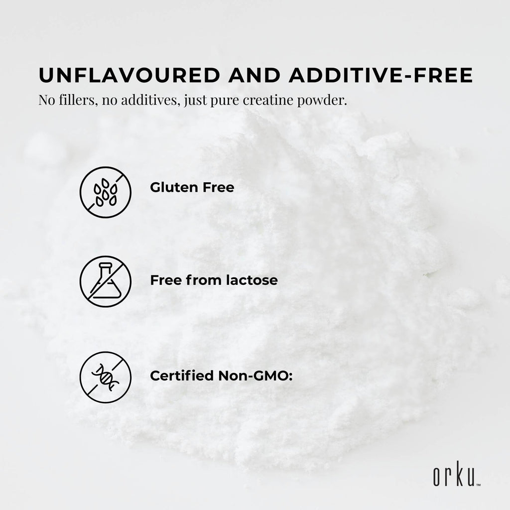 Orku 2Kg Creatine Monohydrate Powder – 200 Mesh Micronised | 99.9% Purity