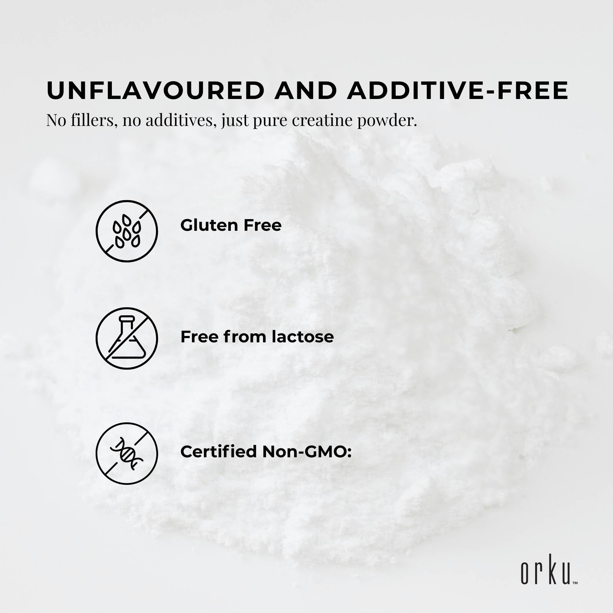 Orku 5Kg Creatine Monohydrate Powder – 200 Mesh Micronised | 99.9% Purity