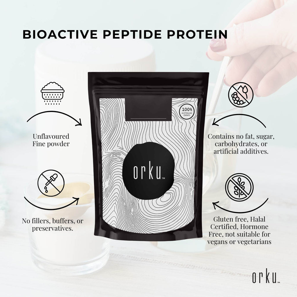 400g Collagen Powder - Bovine Hydrolysate Protein Peptide Supplement Unflavoured