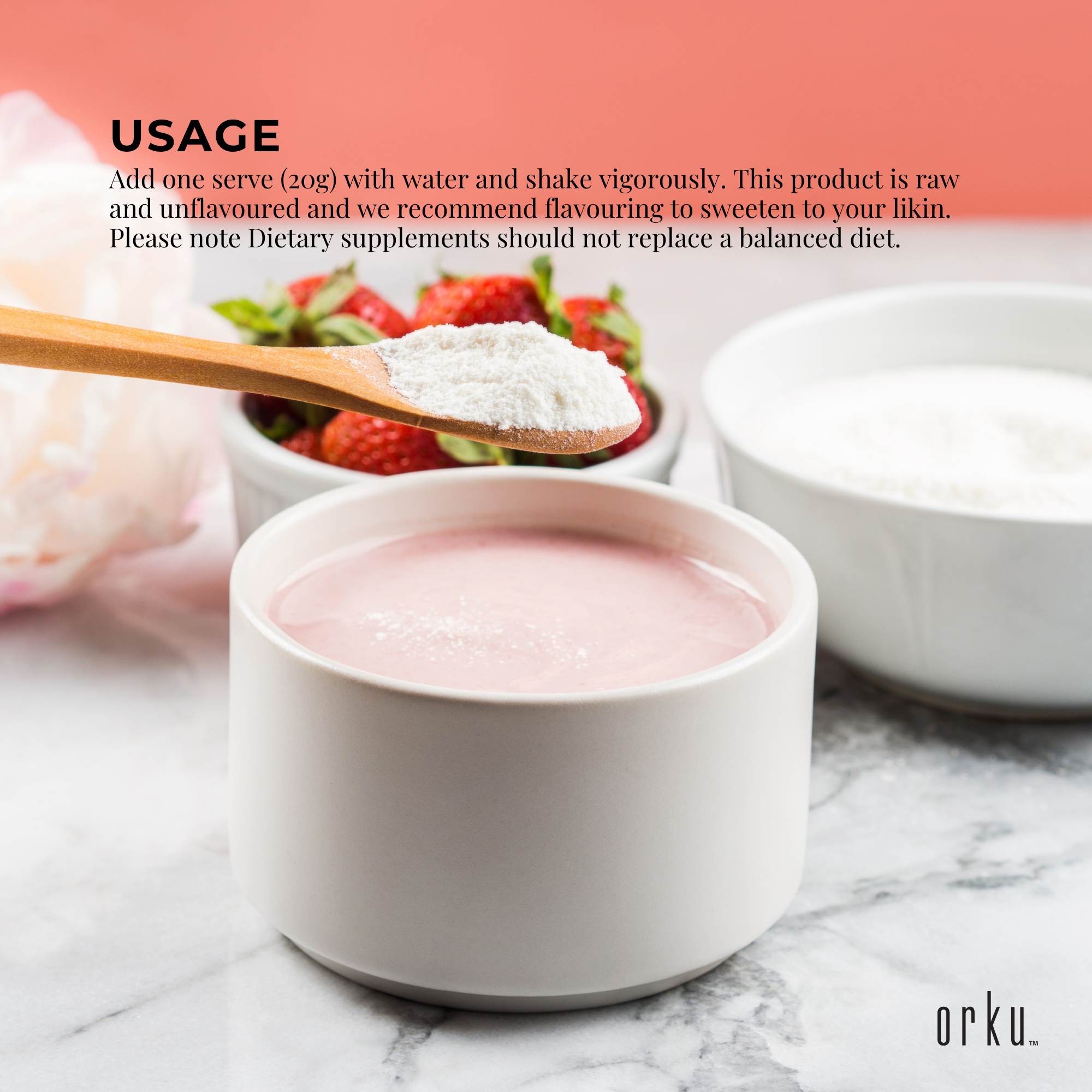 400g Collagen Powder - Bovine Hydrolysate Protein Peptide Supplement Unflavoured