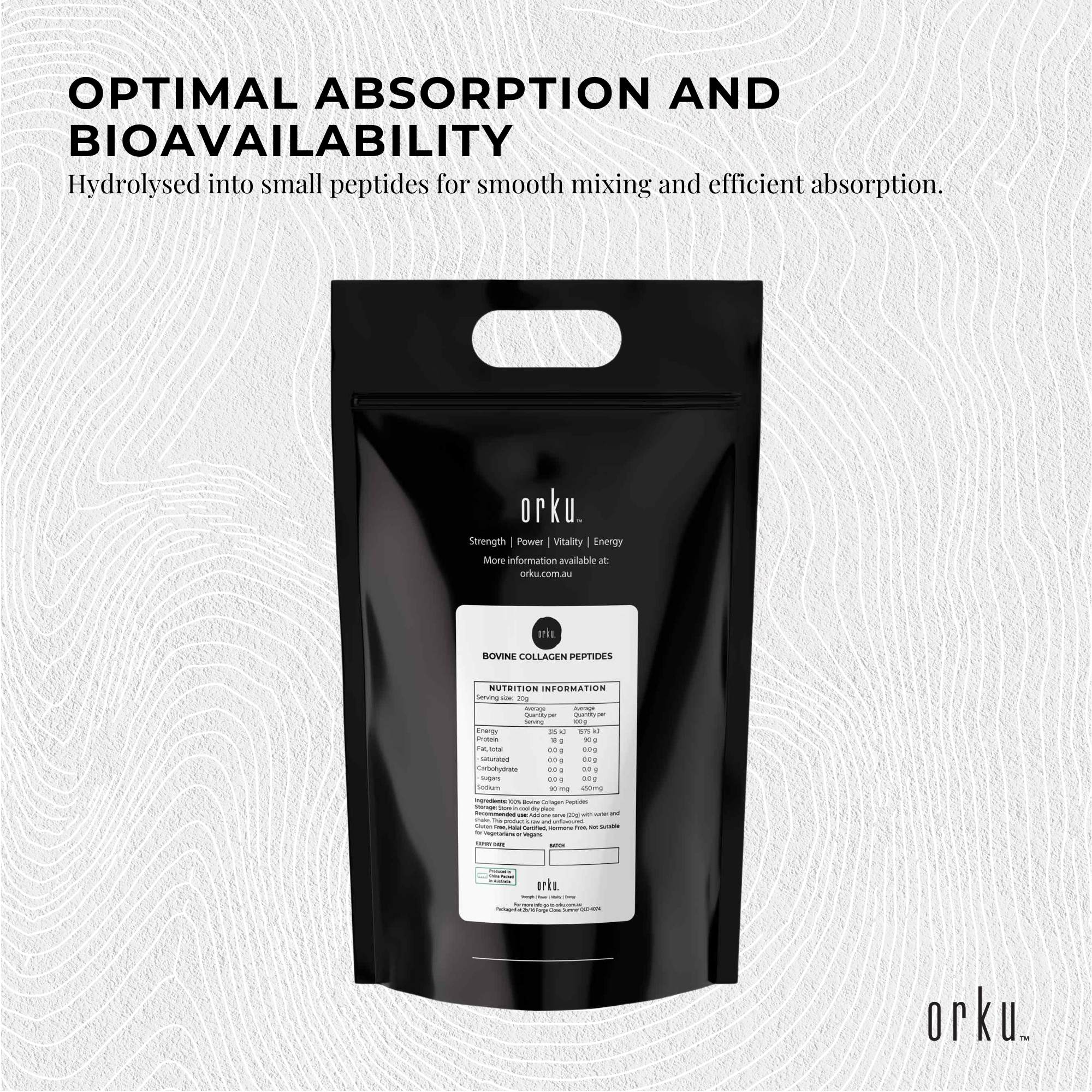 10Kg Collagen Powder - Bovine Hydrolysate Protein Peptide Supplement Unflavoured
