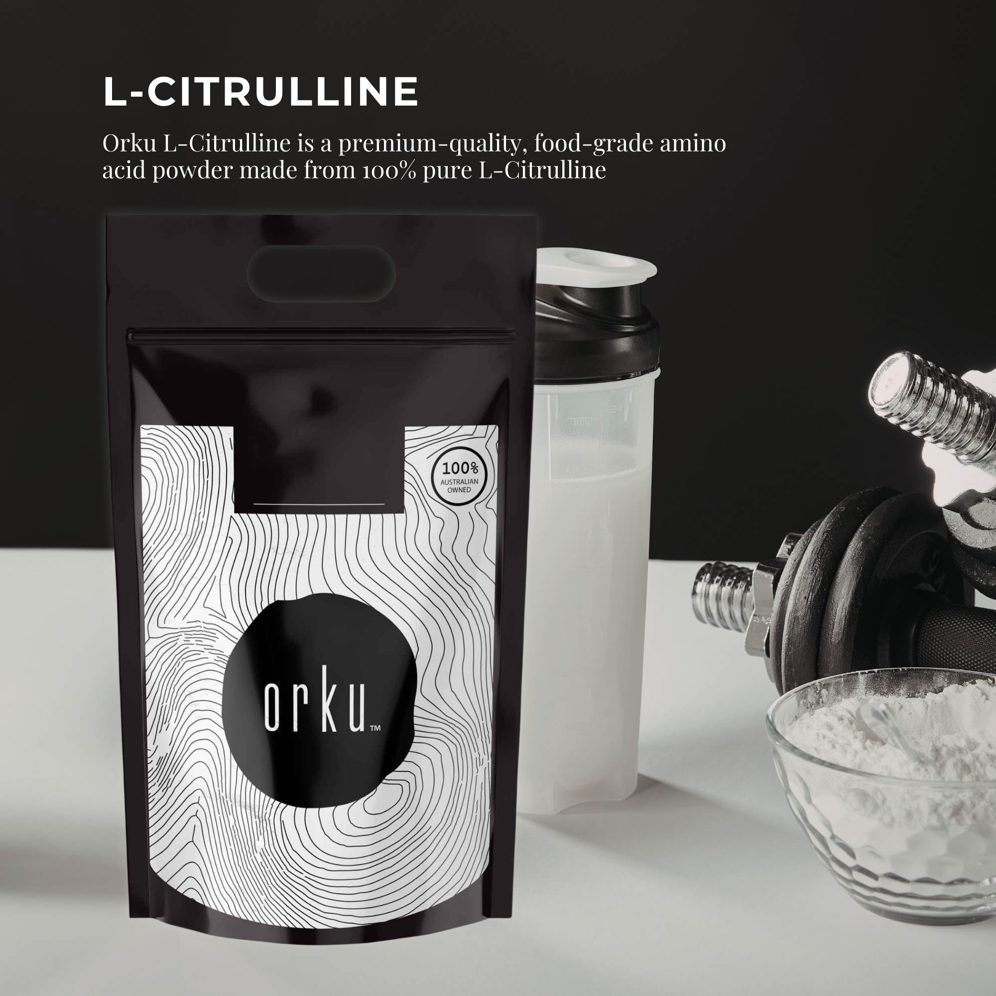 Orku 20Kg L-Citrulline Powder Buckets - 100 % Pure Food Grade Amino Acid